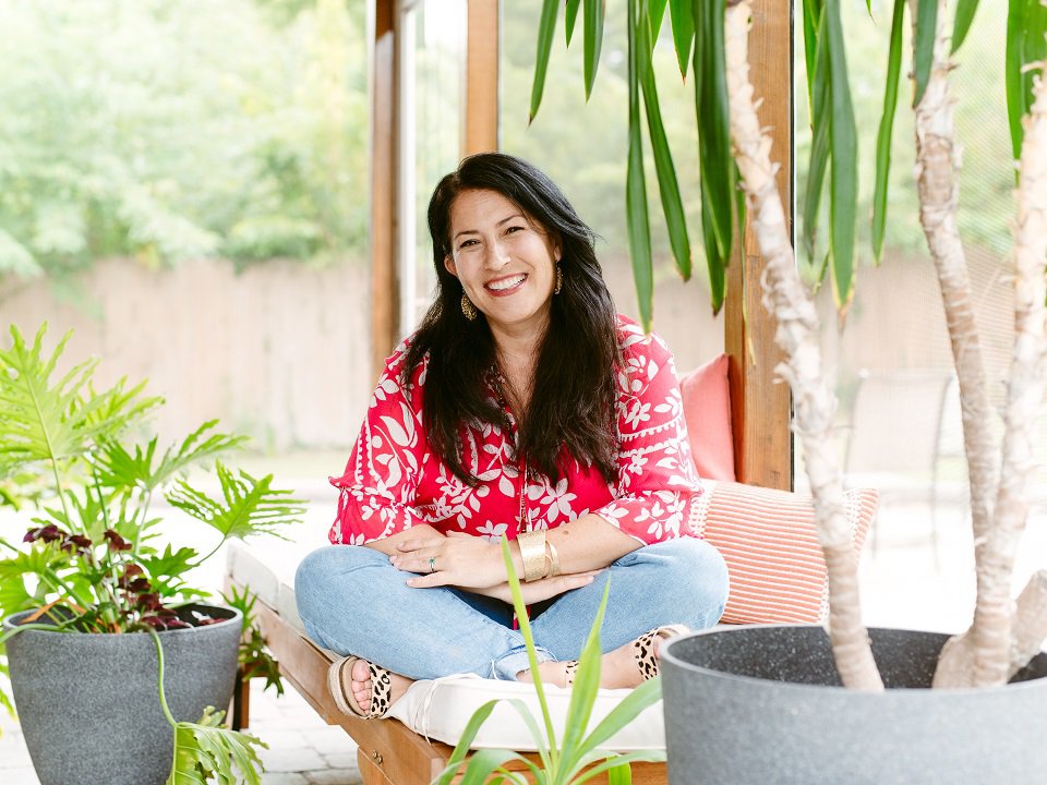 Ada Limón and some plants.