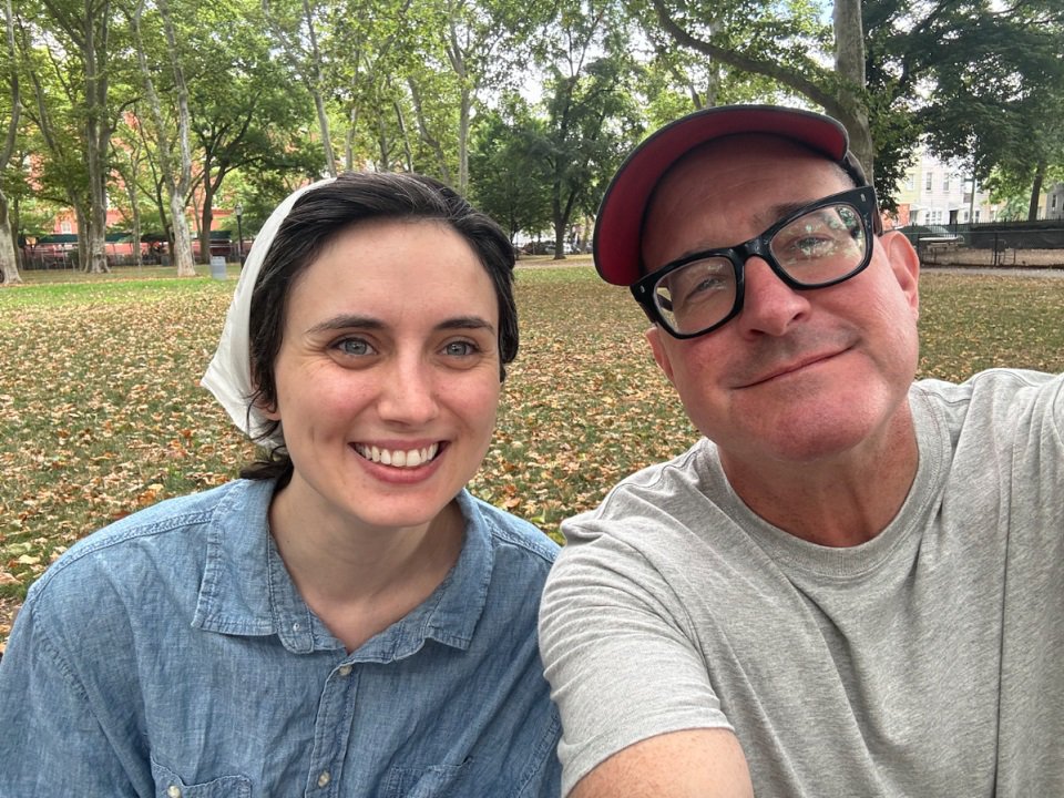 A selfie featuring Katie Kirby (left) and Craig Finn.