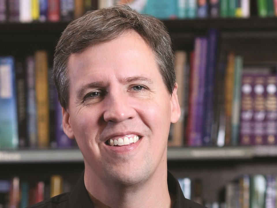 A close-up of Jeff Kinney.