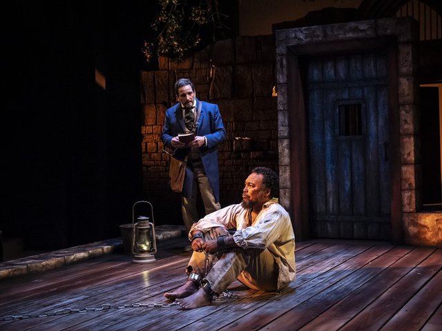 Jim DeVita (left) and Gavin Lawrence in "Nat Turner in Jerusalem."