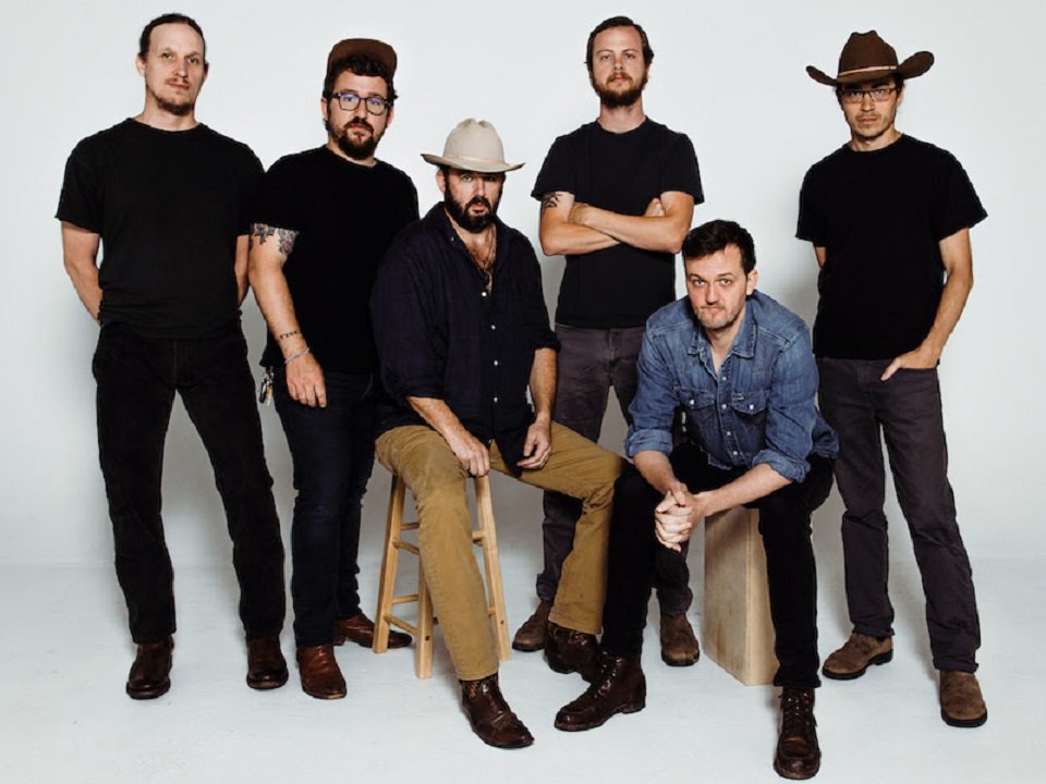 The six members of the band Town Mountain.