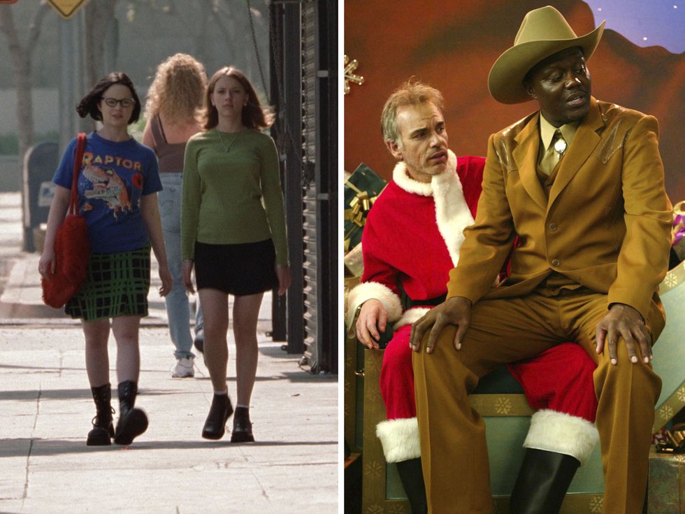 Screen captures from the films Ghost World and Bad Santa.