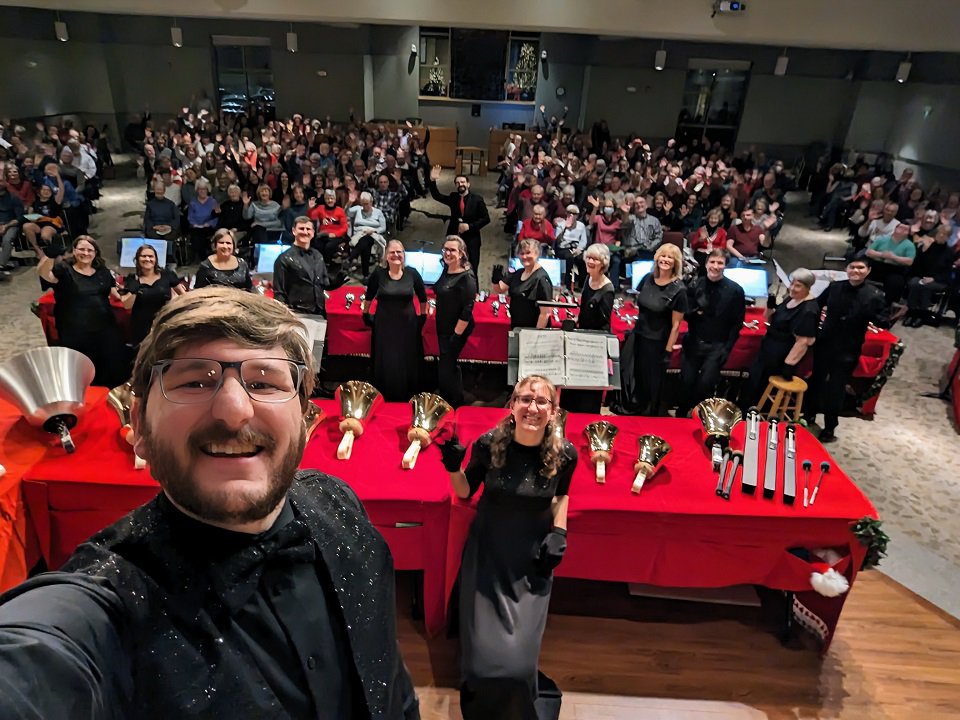 Madison Area Concert Handbells during their 2023 holiday concert.