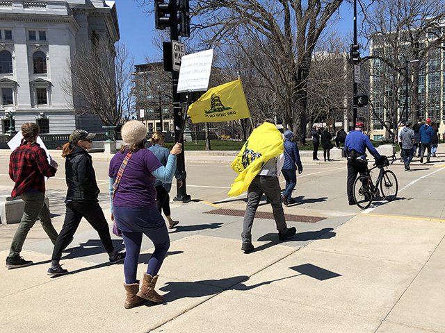 Protesters Charge Coronavirus Cover Up Isthmus Madison Wisconsin