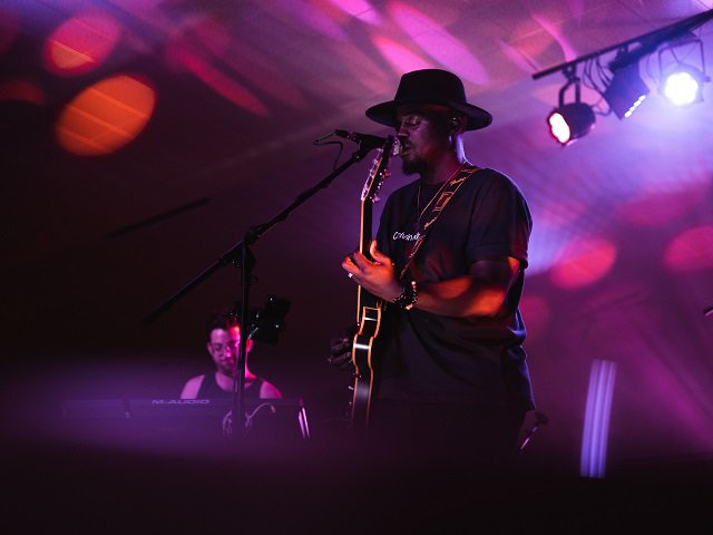 Ben Mulwana on stage.