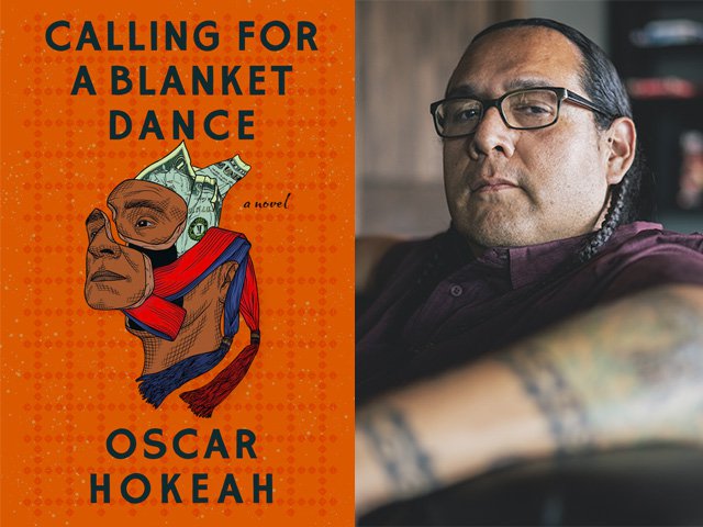 The book's cover and author Oscar Hokeah.