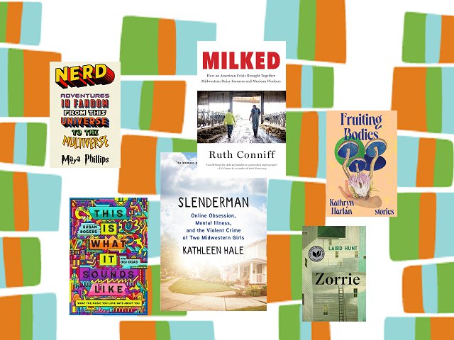 Book festival logo with book covers superimposed