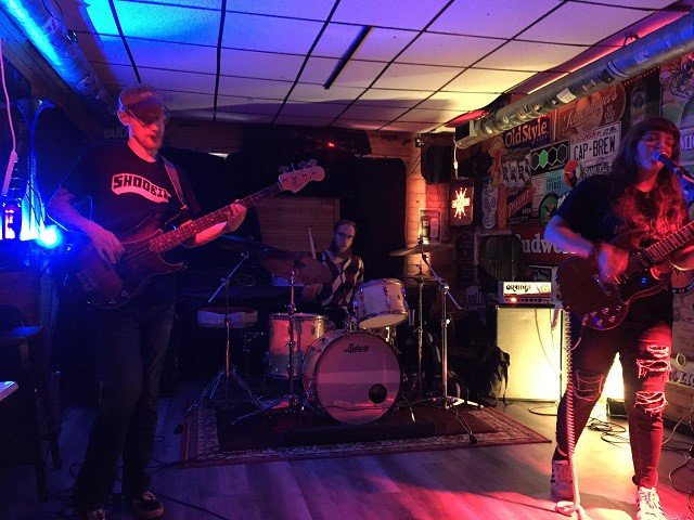 A band in the nook at the Wisco.