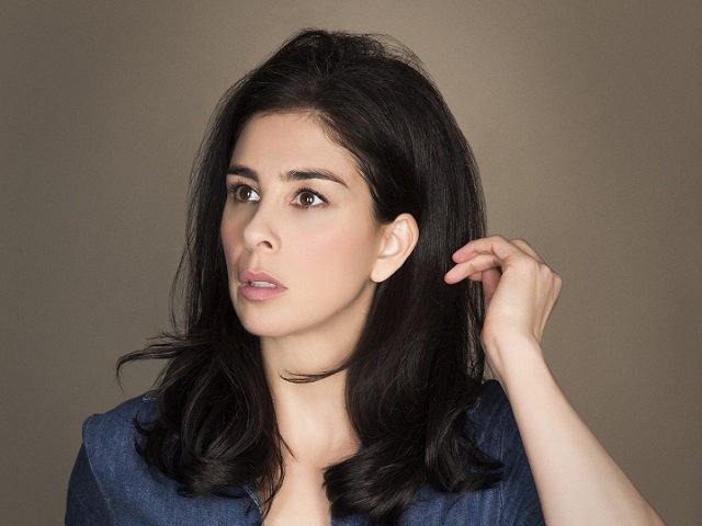 A close-up of Sarah Silverman.