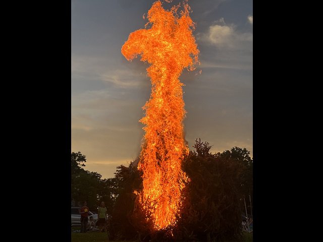 A pillar of fire.