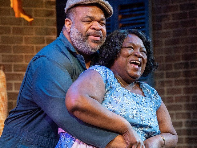 Alphaeus Green Jr. (left) and Burgess Byrd in the University Theatre production of "Fences."