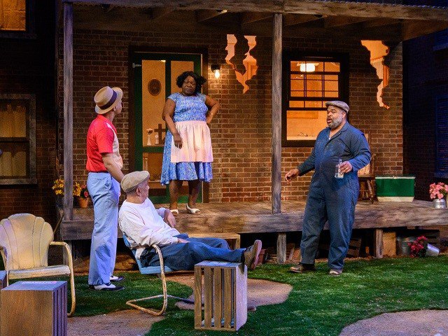Cast members in the University Theatre production of "Fences."