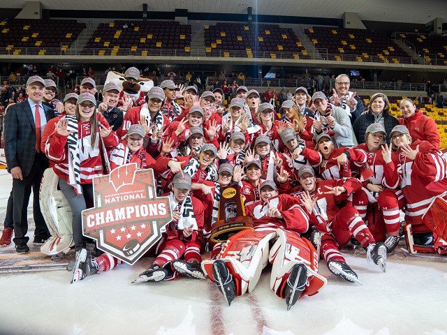 The UW-Madison women's hockey team captured the 2023 NCAA championship.