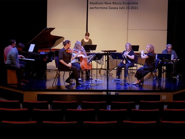 Madison New Music Ensemble on stage.