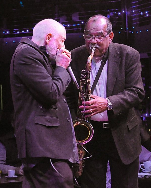 Corky Siegel (left) and Ernie Watts.