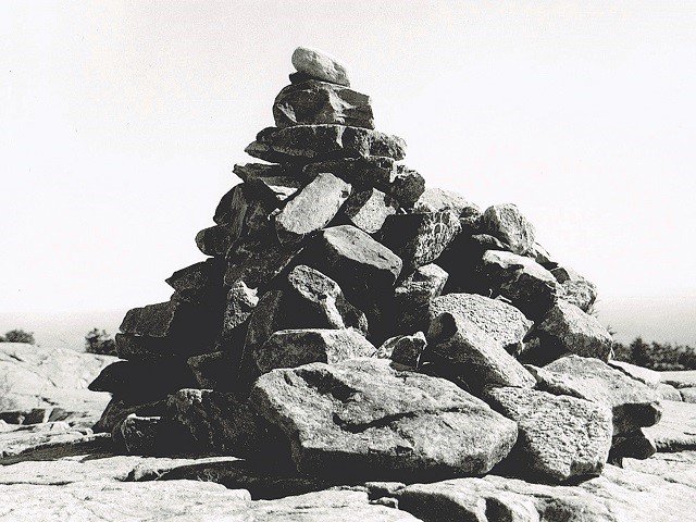 A carefully built pile of rocks.