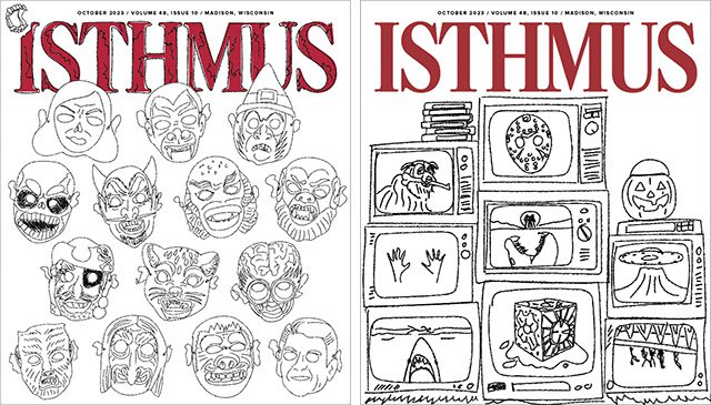 October 2023 cover illustration drafts