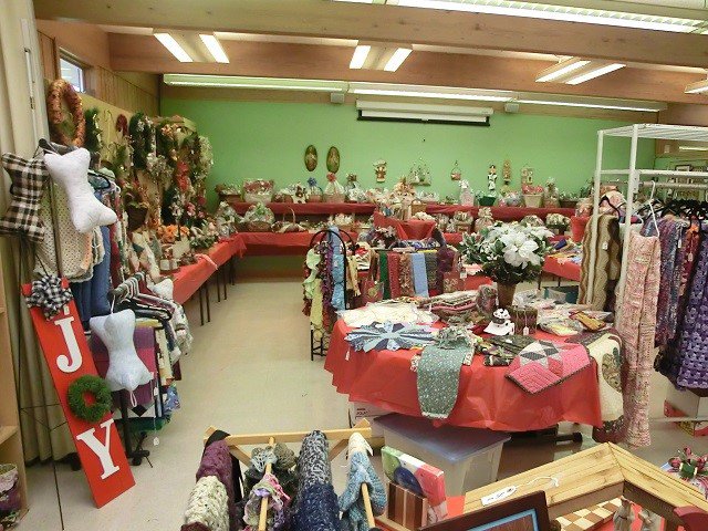 The craft room at a past Holiday Bazaar.