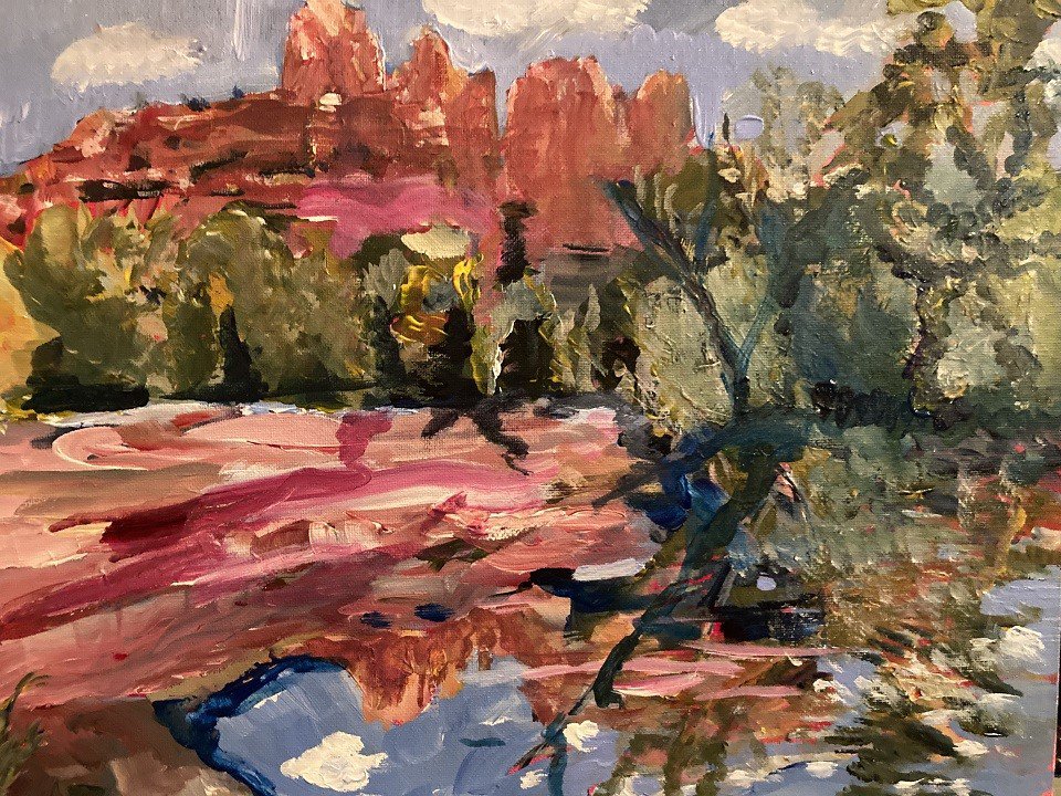 A painting of the Sedona desert.