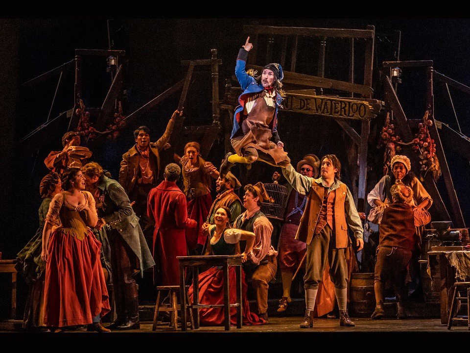 Cast members of the Broadway touring production of "Les Misérables."