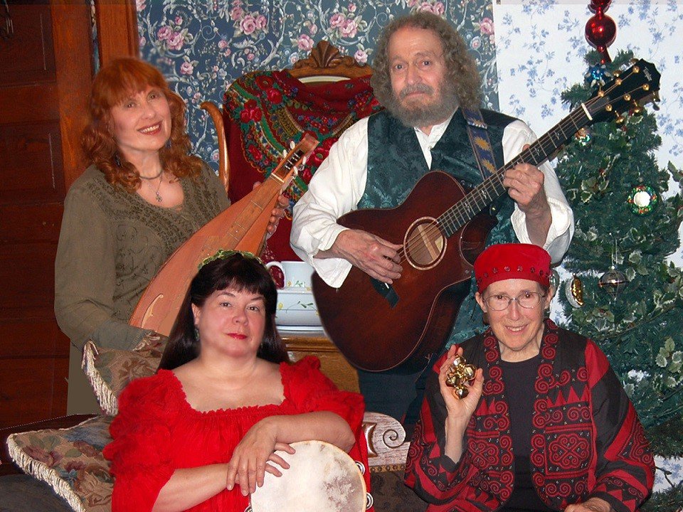 The Bittersweet Christmas Band and instruments.