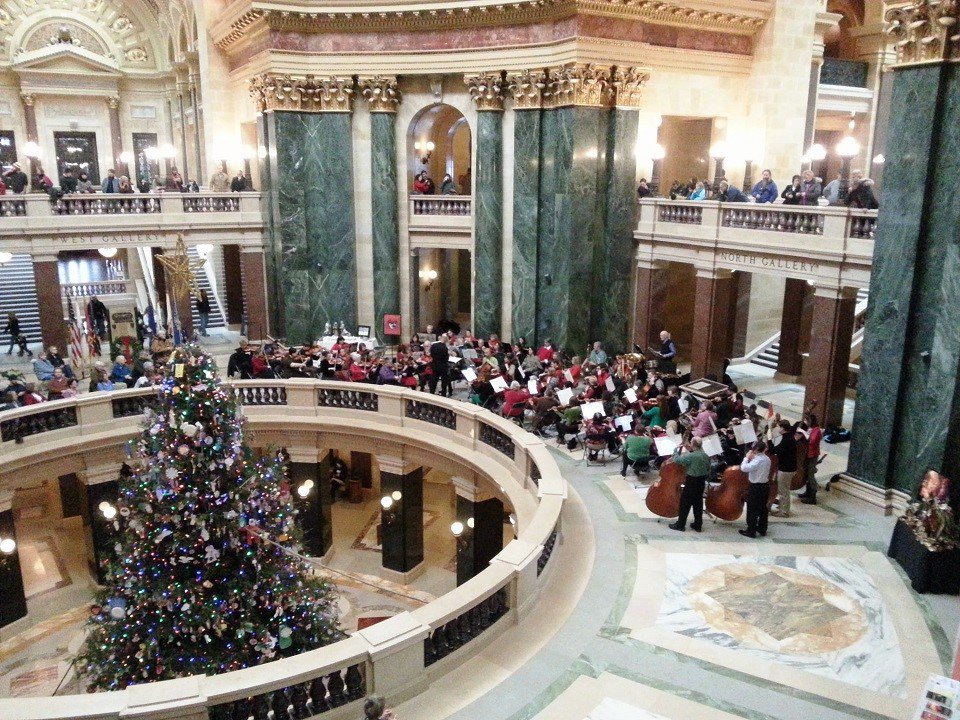 Madison Community Orchestra in the Capitol Rotunda.