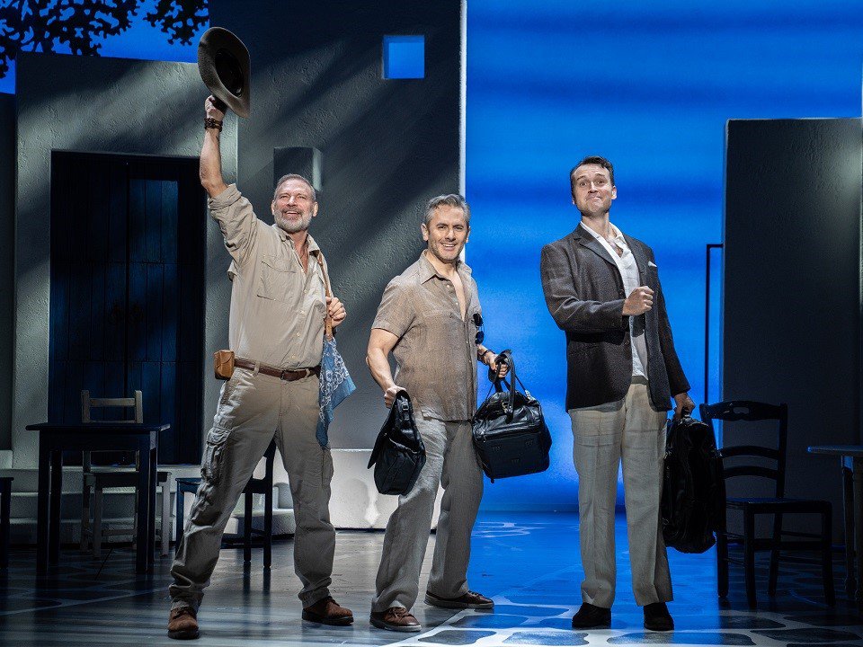 Jim Newman, Victor Wallace and Rob Marnell in the touring Broadway production "Mamma Mia!"