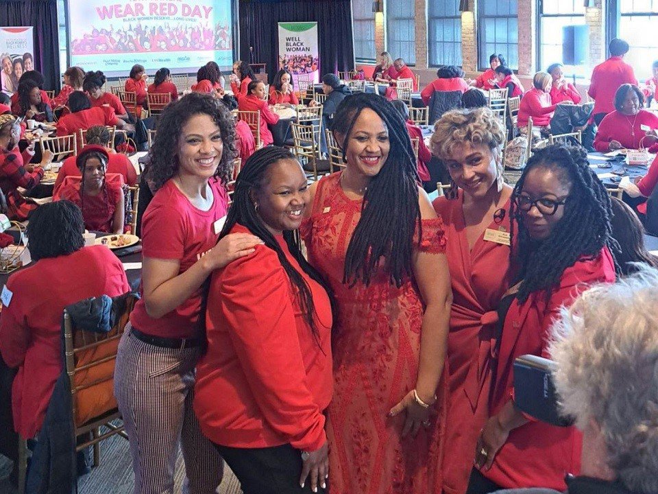 Participants at the 2023 Wear Red Day.