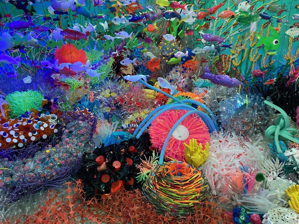 A recreation of an undersea world by artist Federico Uribe.