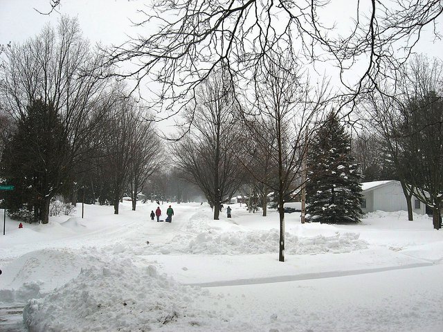 A scene from the 2007 blizzard on Madison's southwest side.