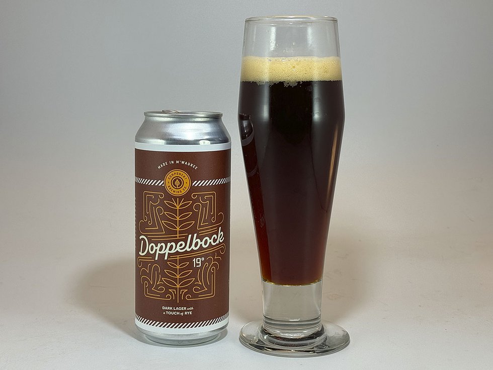 A can of Component's Doppelback next to a glass of it.