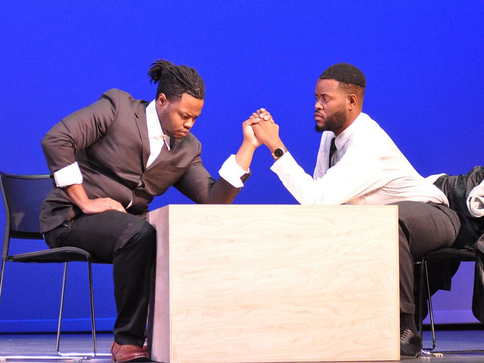 Talen Marshall (left) and William Toney in "The Meeting."