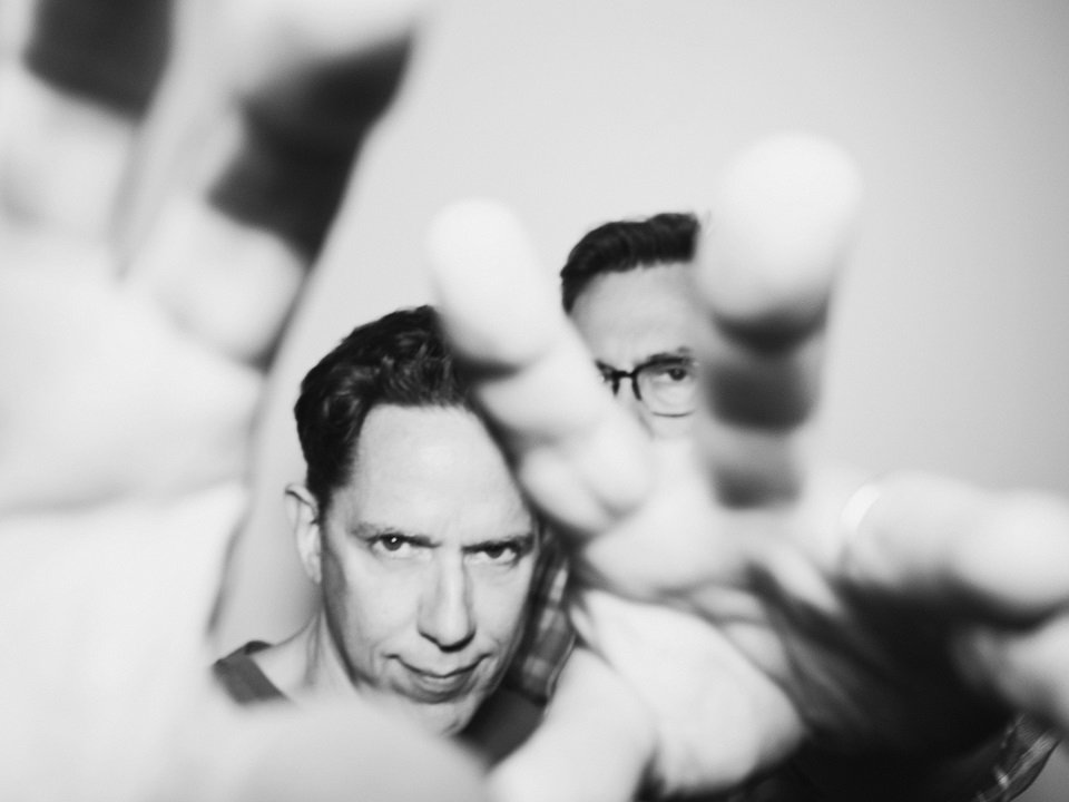 A close-up of They Might Be Giants.