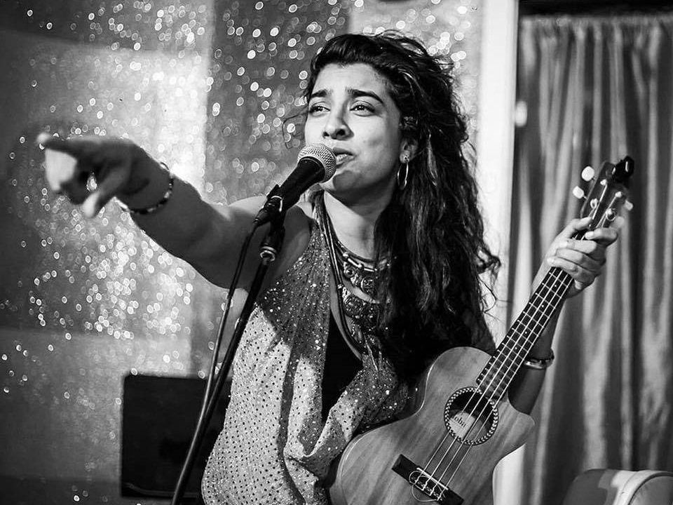 Sonal Aggarwal and a ukulele.