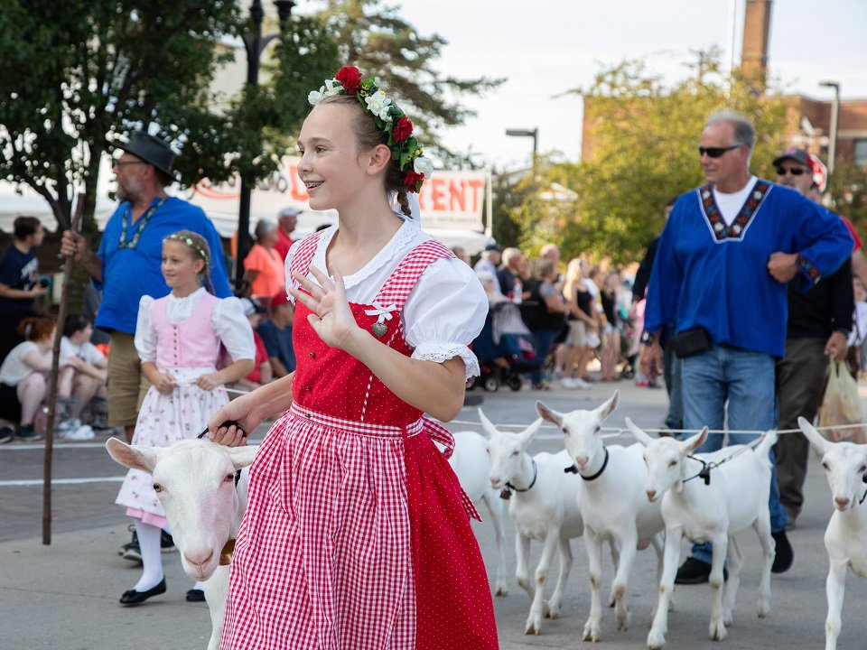 The parade at a past Green County Cheese Days.