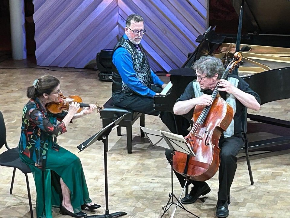 A trio at the June 9, 2024, Bach Dancing &amp; Dynamite Society concert.