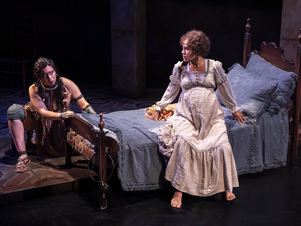 Briana J. Resa (left) and Miranda Pepin in "Wolf at the Door."