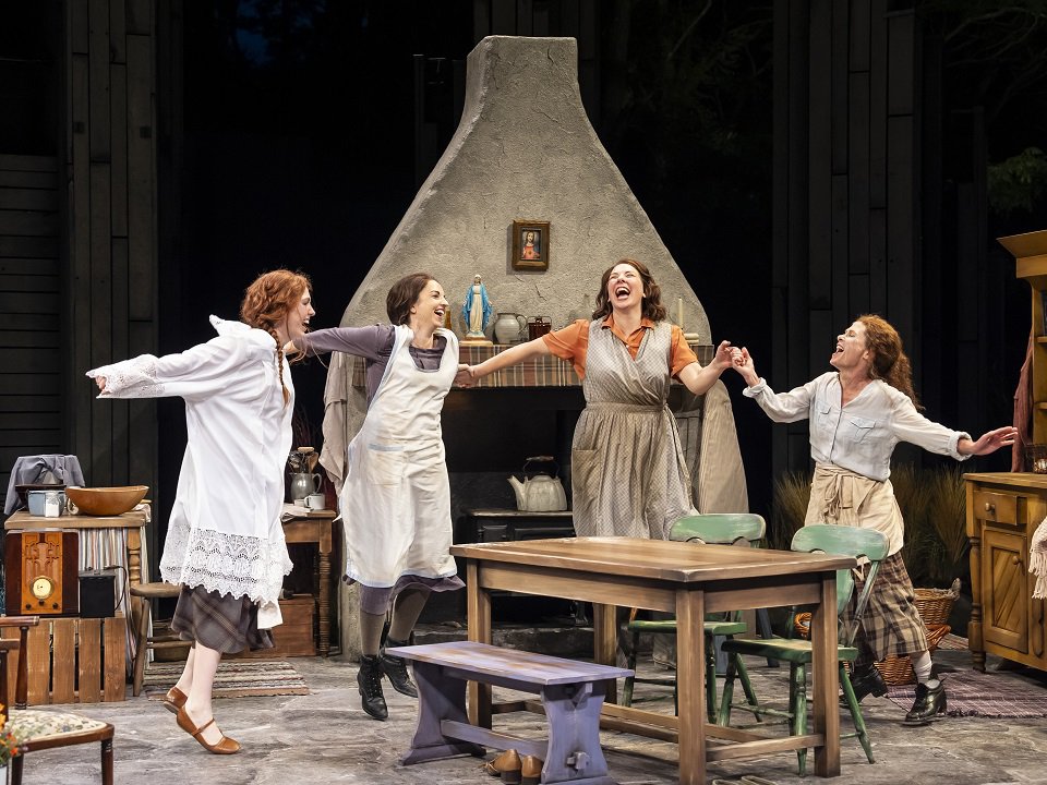 Maggie Cramer, Laura Rook, Elizabeth Reese and Colleen Madden (from left) in "Dancing at Lughnasa."