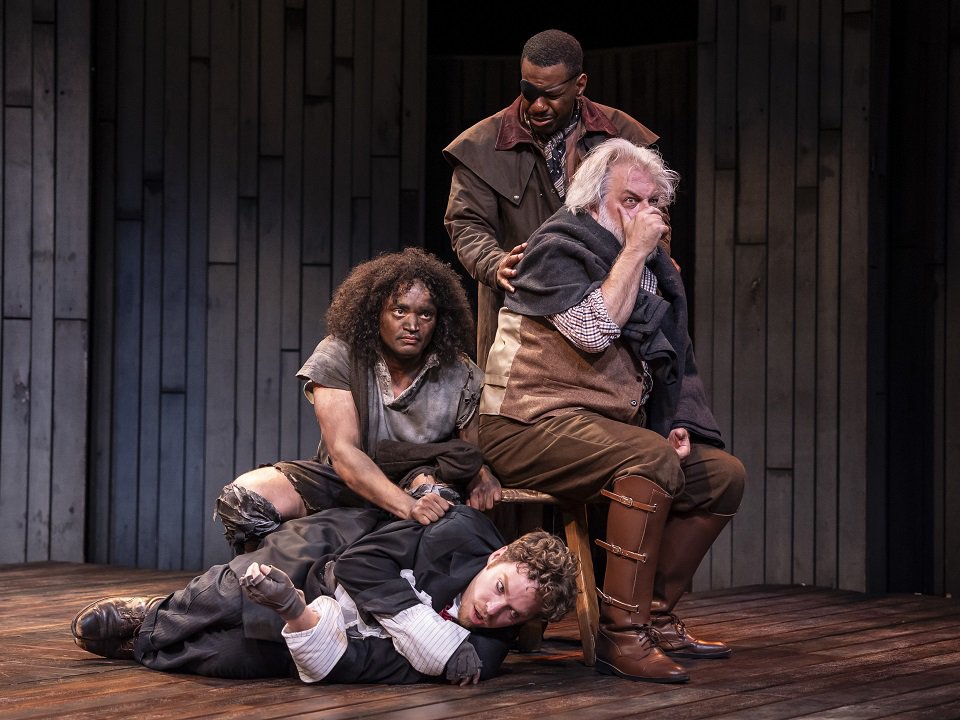 Nathan Barlow, Josh Krause, La Shawn Banks and Brian Mani (from left) in "King Lear."