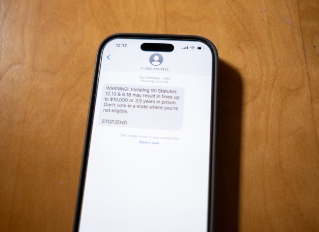 Texts sent to intimidate WI voters