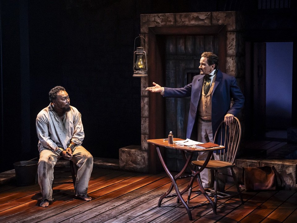 Gavin Lawrence (left) and Jim DeVita in "Nat Turner in Jerusalem."