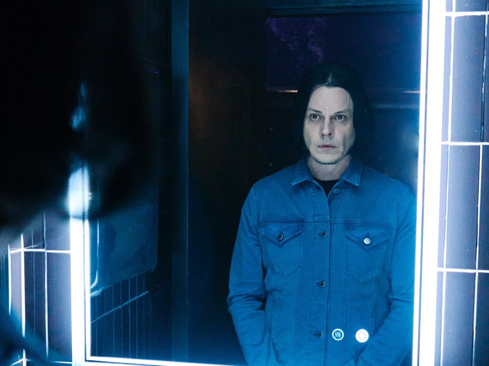 Jack White reflected in a mirror.