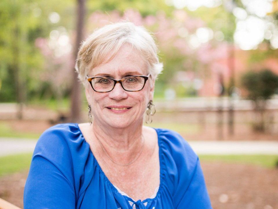 A close-up of Karen Hodges Miller.