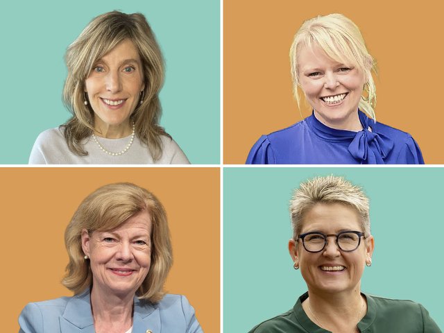 Clockwise from top left: Jodi Habush-Sinykin, Sarah Keyeski, Kris Alfheim and Tammy Baldwin.