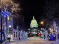 State Street and the Capitol lit up.