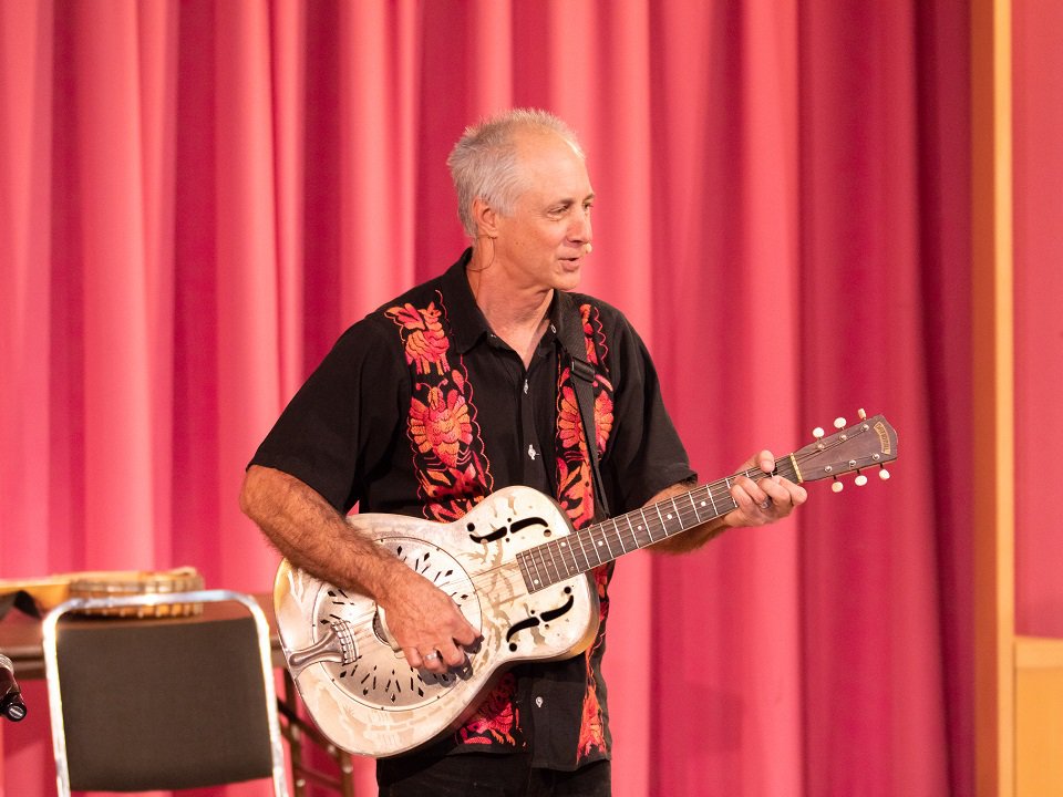 Stuart Stotts and a resonator guitar.