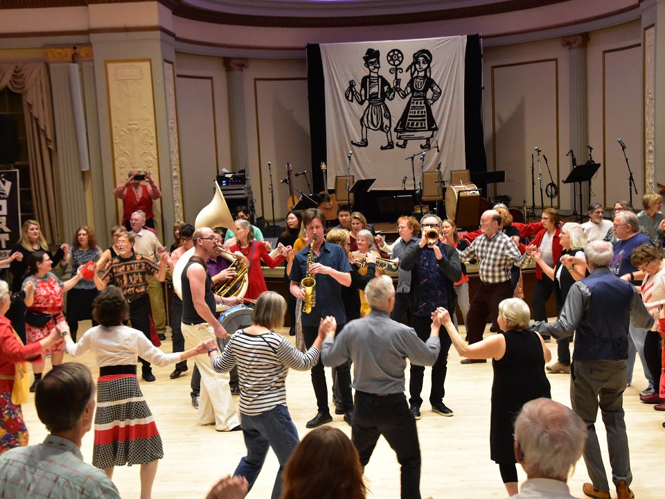 A dance at the 2019 Folk Ball Festival.