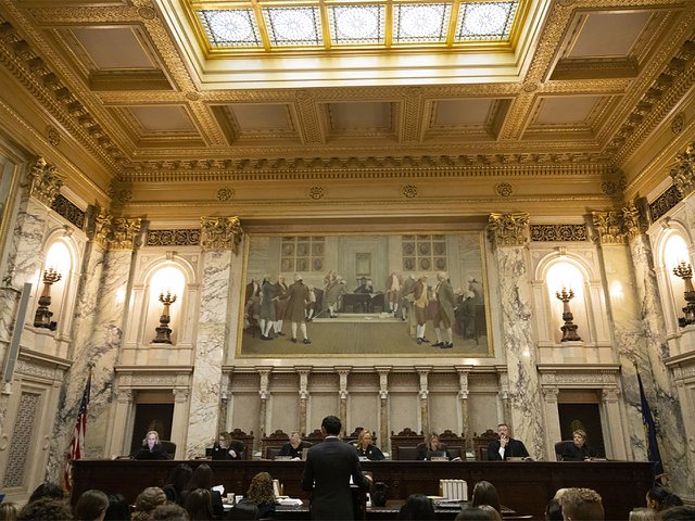 The Wisconsin State Capitol Supreme Court.