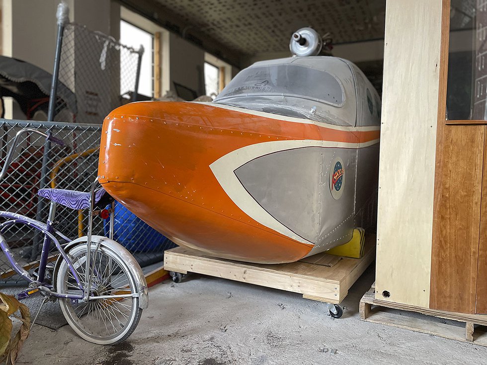 The Rock-It plane on the third floor of the Madison Children's M