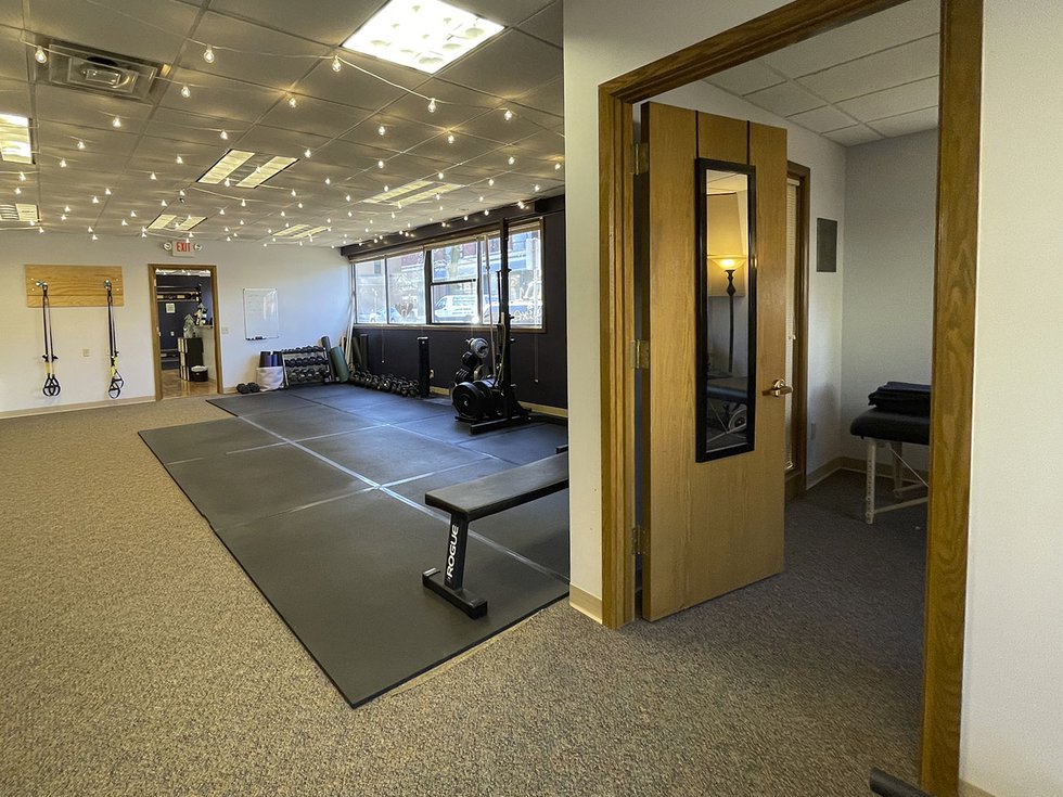 The gym inside Forest Coaching &amp; Studios.